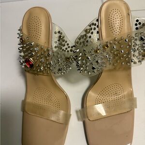 Studded Beige Women's Sandals